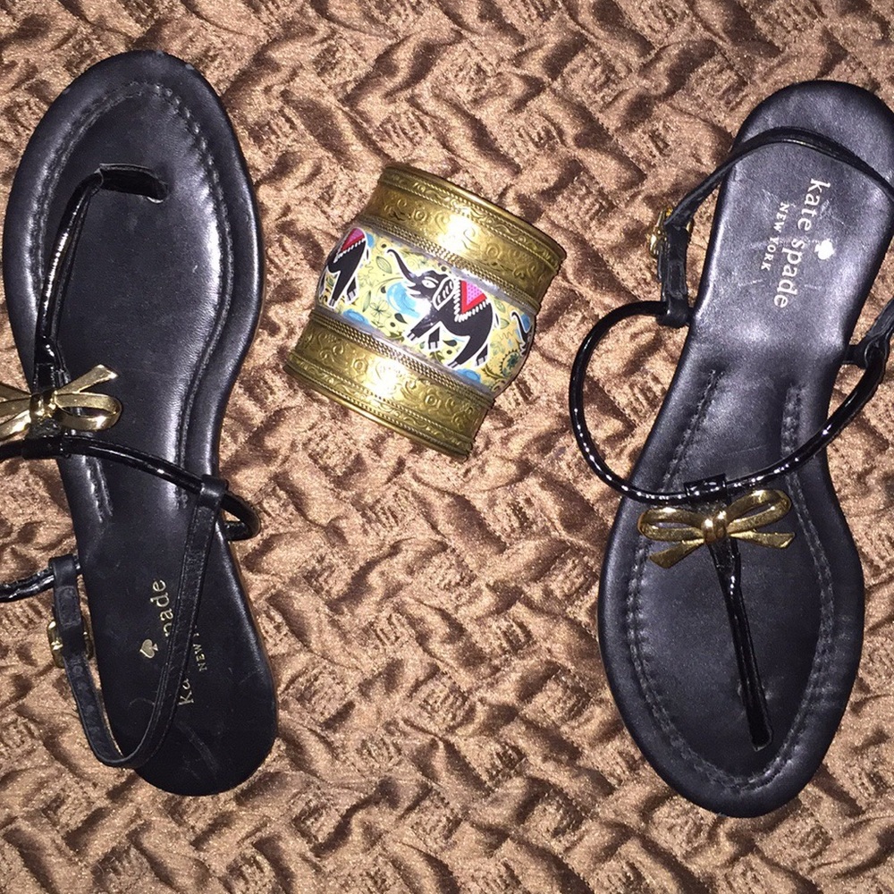 COPY - Black and Gold Kate Spade Sandals gently used